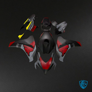 Matte Carbon Fiber Red & Gray