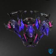 Glossy Purple, Pink & Black