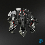 Gloss, Black & Gray carbon fiber carbon fiber