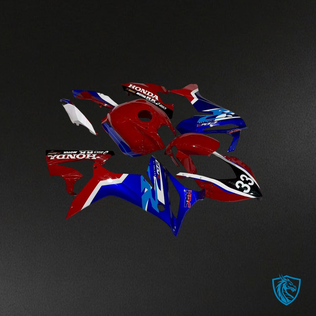 Honda CBR650R (2021-2023) Gloss Red, Blue & White ABS Bodywork - Fairings Kit