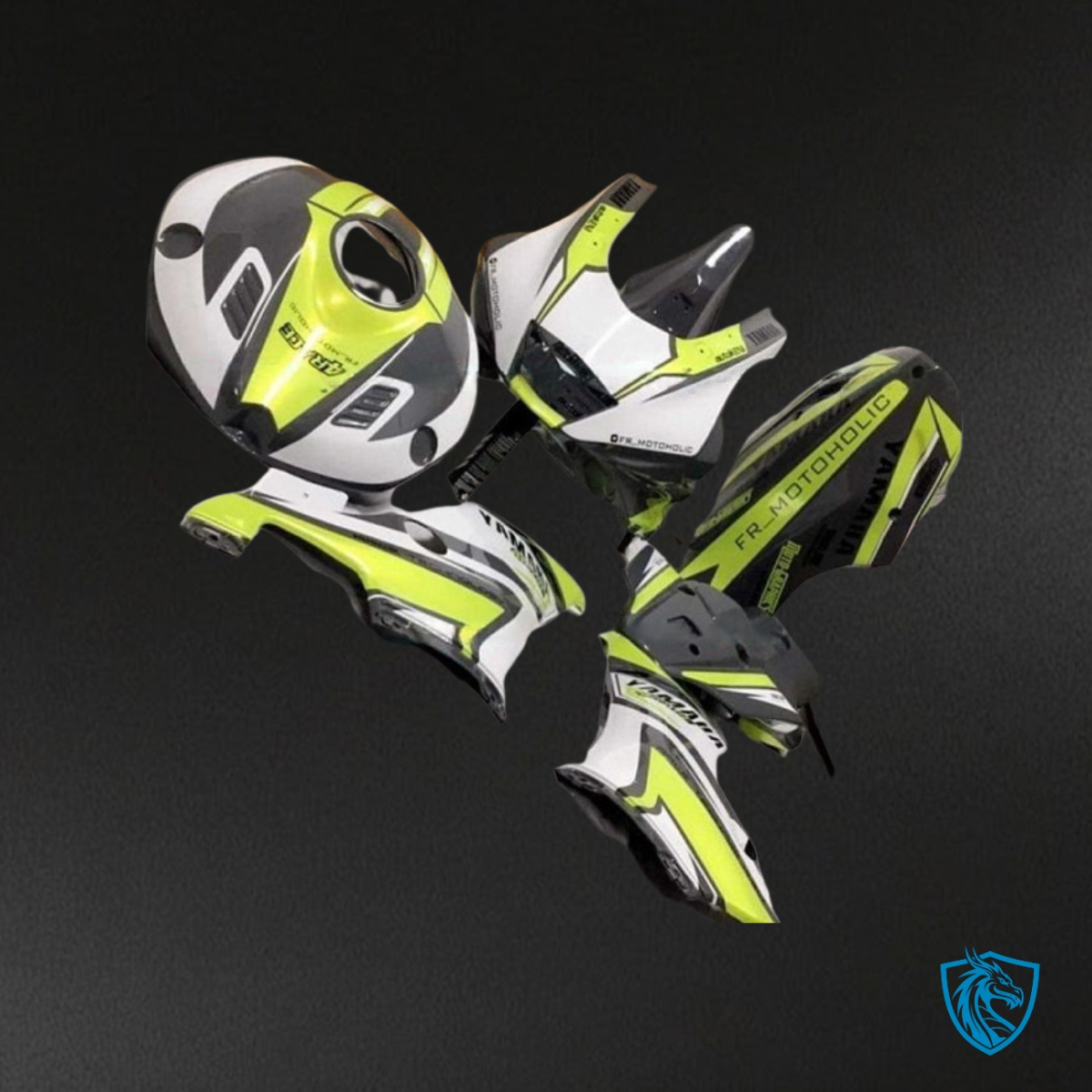 Yamaha YZF R6 (2017-2019) White & Green Fairing Kit - Aftermarket ABS Bodywork