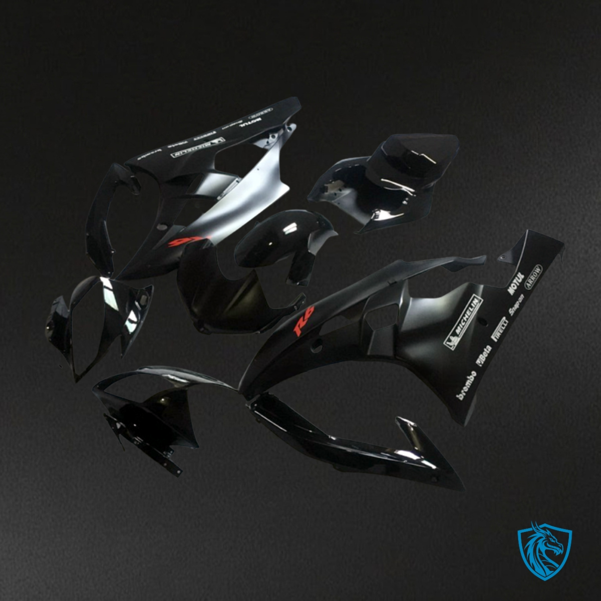 Yamaha YZF R6 (2006-2007) Matte Black Fairing Kit - Aftermarket ABS Bodywork