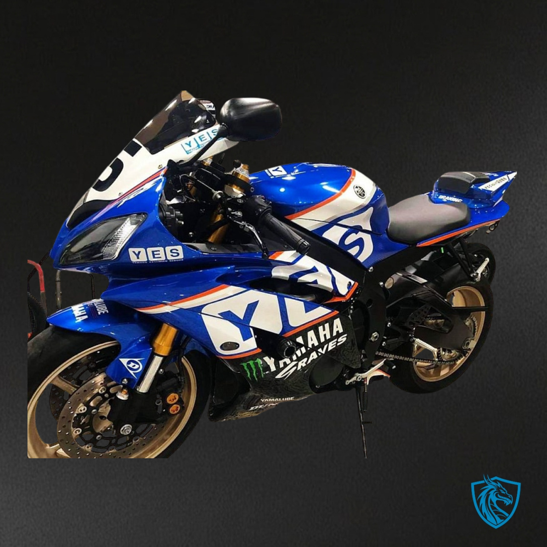 Yamaha YZF R6 (2008-2016) Glossy Blue, Black & White - MERGEment Motorcycle Fairings Kit
