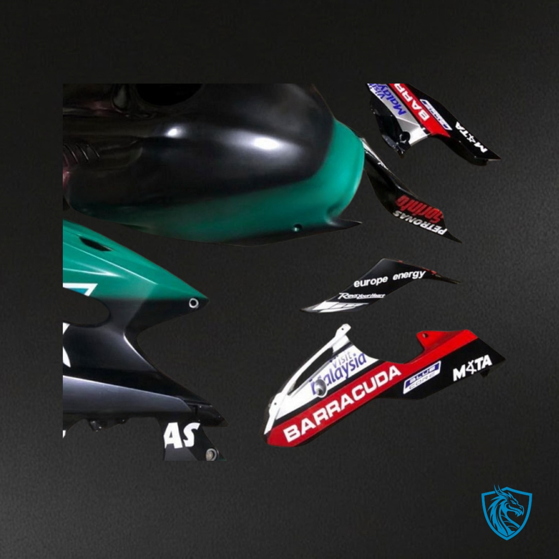 Yamaha YZF R6 (2017-2019) Teal, Black & Blue Fairing Kit - Aftermarket ABS Bodywork