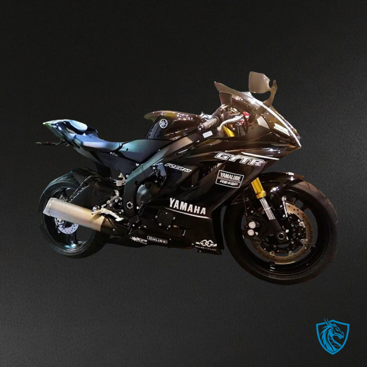 Yamaha YZF R6 (2017-2019) Matte Black & White Logos Fairings Kit | ABS Bodywork