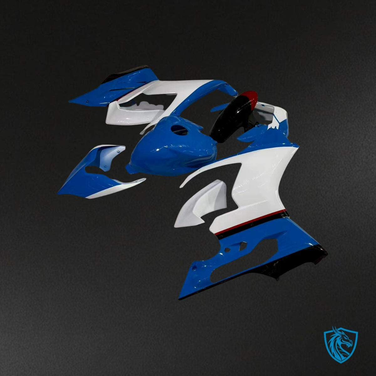 Ducati Panigale V2 (2020-2024) Blue, White & Black Fairings Kit - Aftermarket ABS Bodywork