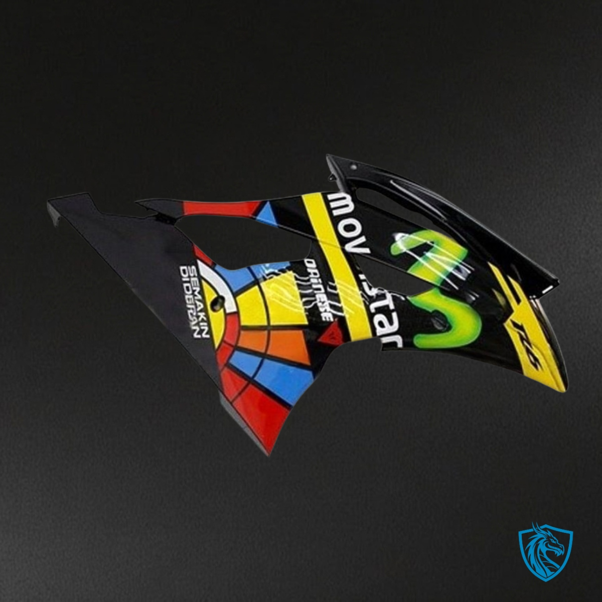 Yamaha YZF R6 (2008-2016) Movistar Black, Yellow & Blue - Custom ABS Fairing Kit
