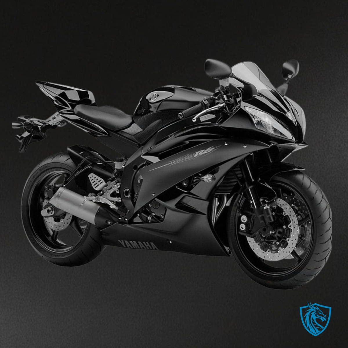 Yamaha YZF R6 (2006-2007) Matte Black with Logo Fairing Kit | ABS Bodywork