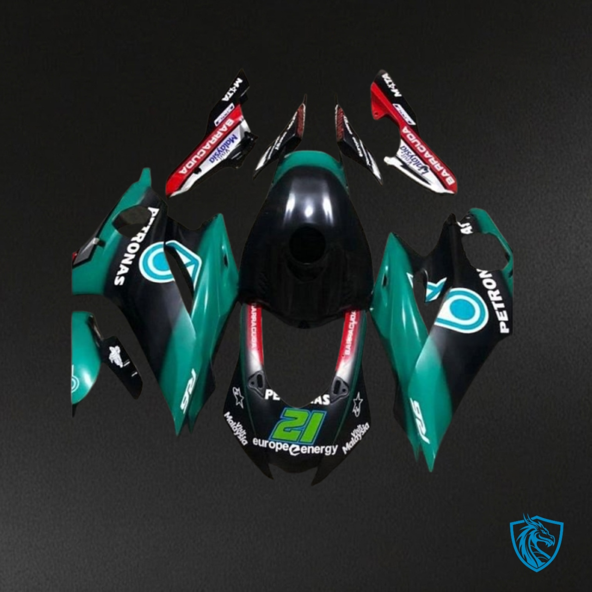 Yamaha YZF R6 (2017-2019) Teal, Black & Blue Fairing Kit - Aftermarket ABS Bodywork
