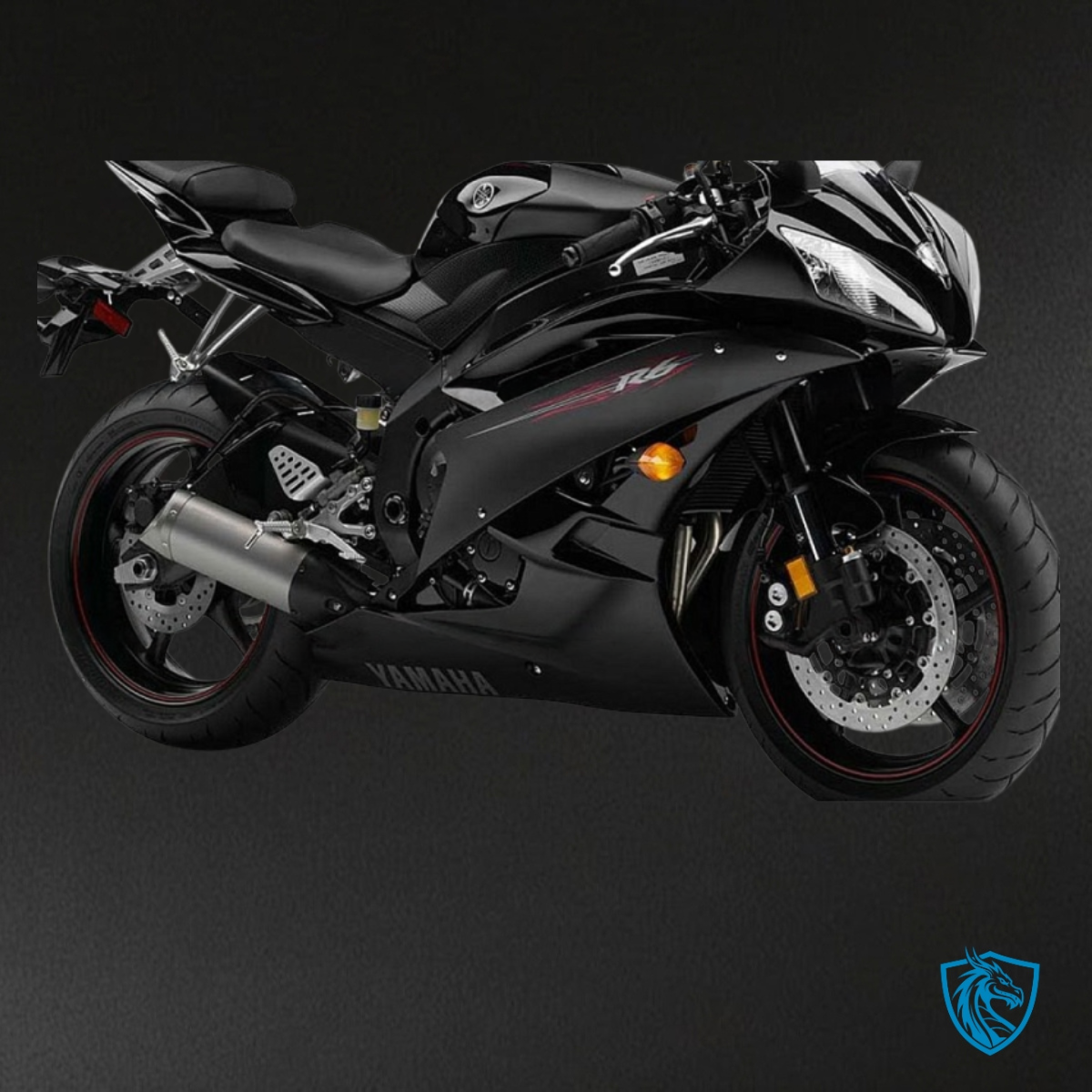 Yamaha YZF R6 (2006-2007) Matte Black with Logo Fairing Kit | ABS Bodywork