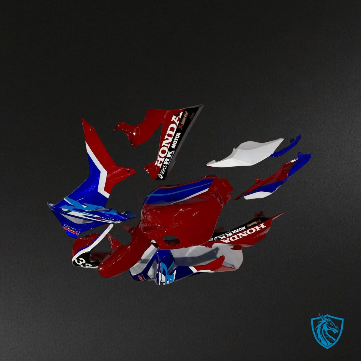 Honda CBR650R (2021-2023) Gloss Red, Blue & White ABS Bodywork - Fairings Kit