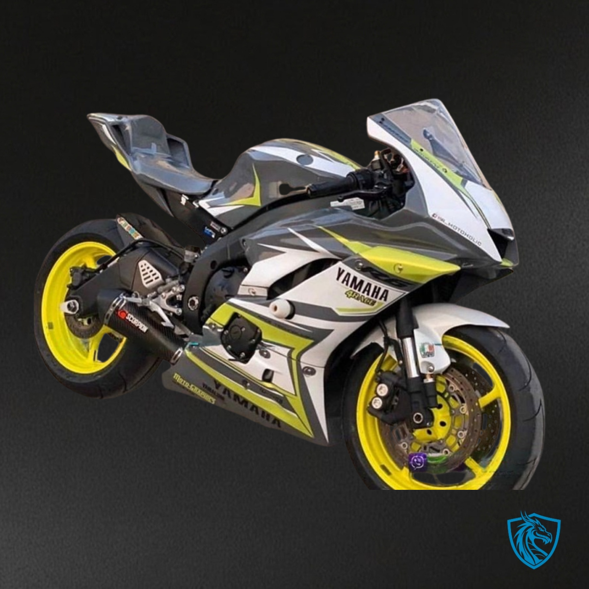 Yamaha YZF R6 (2017-2019) White & Green Fairing Kit - Aftermarket ABS Bodywork