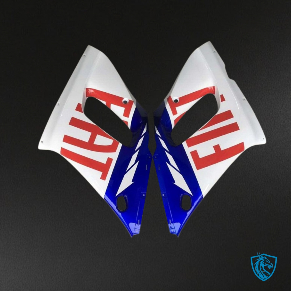 Yamaha YZF R6 (1999-2002) White & Blue Fiat - MERGEment Motorcycle Fairings Kit