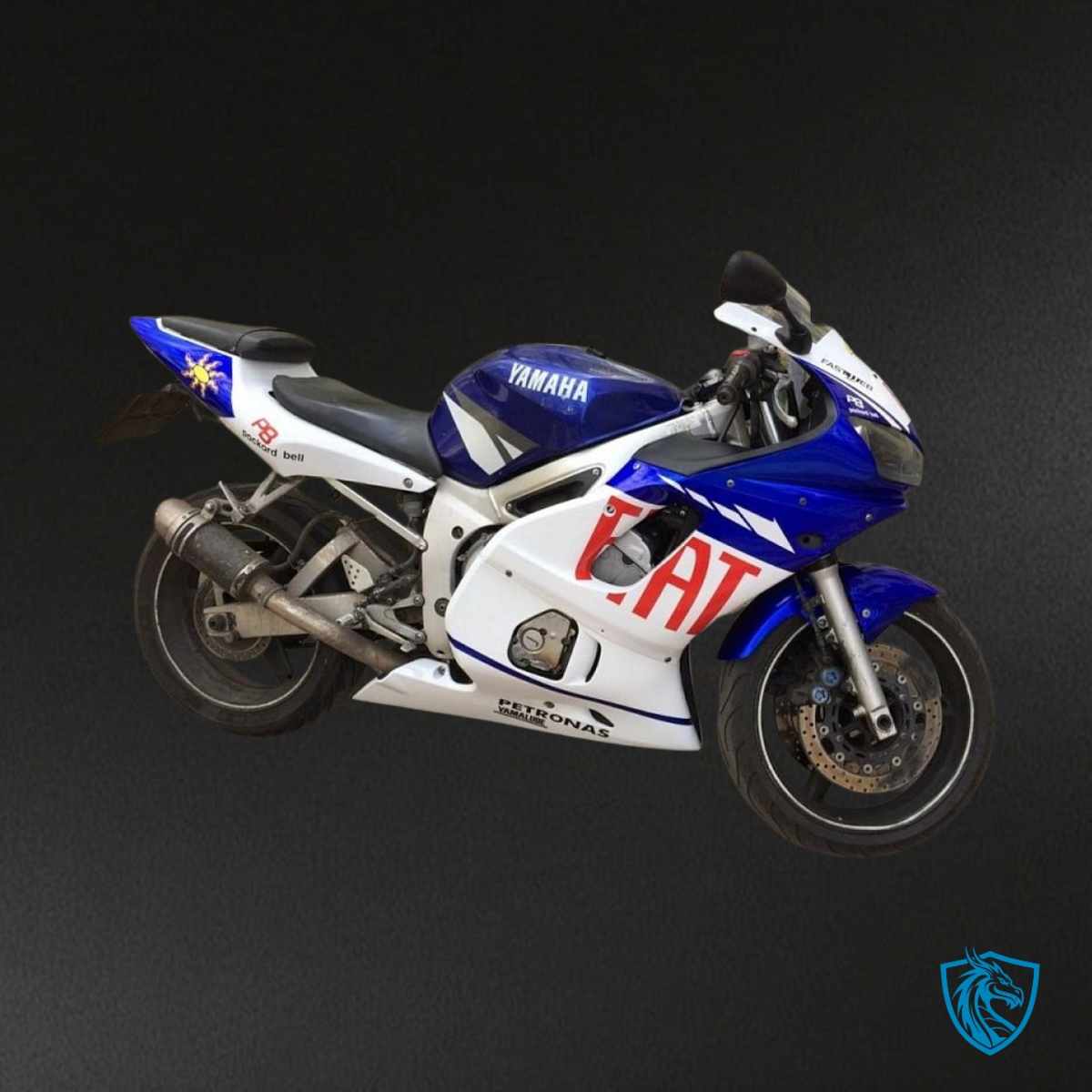 Yamaha YZF R6 (1999-2002) White & Blue Fiat - MERGEment Motorcycle Fairings Kit