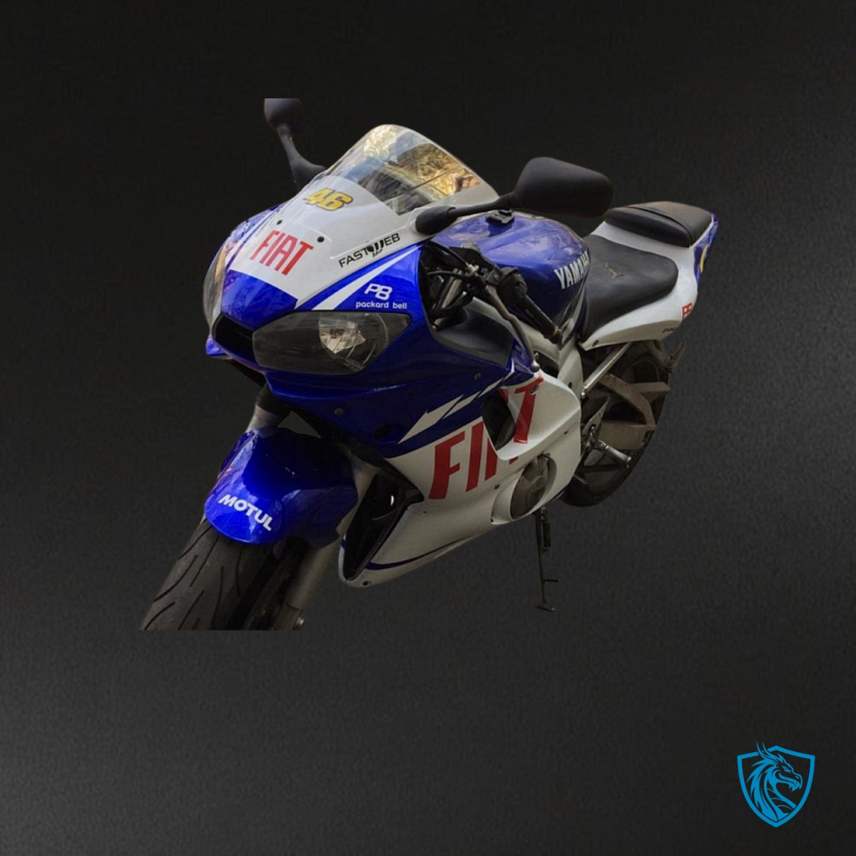 Yamaha YZF R6 (1999-2002) White & Blue Fiat - MERGEment Motorcycle Fairings Kit