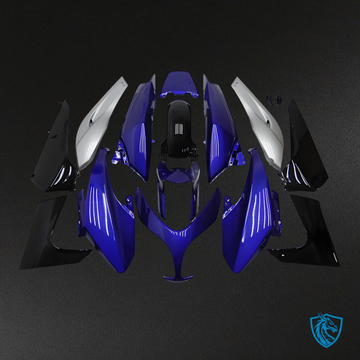 Yamaha TMAX 500 (2008-2011) Blue, Black & Silver - Custom ABS Fairing Kit