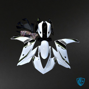 Yamaha YZF R3R25 (2015-2018) Gloss White, Green & Black - Replacement Motorcycle Fairings Kit