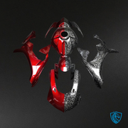 Gloss Candy Red & Forged Carbon Fiber Style Split