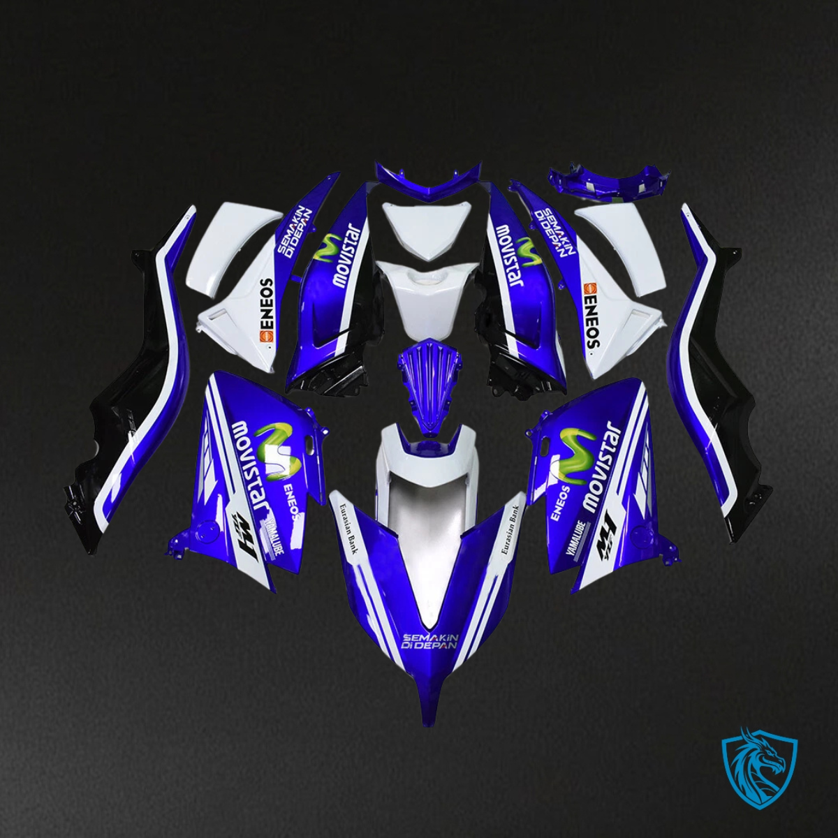 Yamaha TMAX530 (2015 2016) Blue & White Fairing Kit | ABS Bodywork