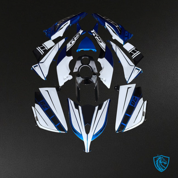 YAMAHA TMAX 530 (2012 - 2014) White, Blue, & Black Fairing Kit | ABS Bodywork