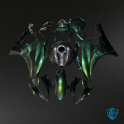 Gloss Green Chameleon Forged Carbon Fiber Style