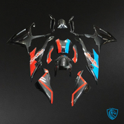 Red & Light Blue Carbon Color