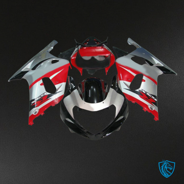 Suzuki GSXR600/750 (2001-2003) Silver, Black & Red Fairing Kit - Aftermarket ABS Bodywork
