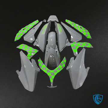Yamaha TMAX500 (2008-2011) Gray & Green Fairing Kit | ABS Bodywork