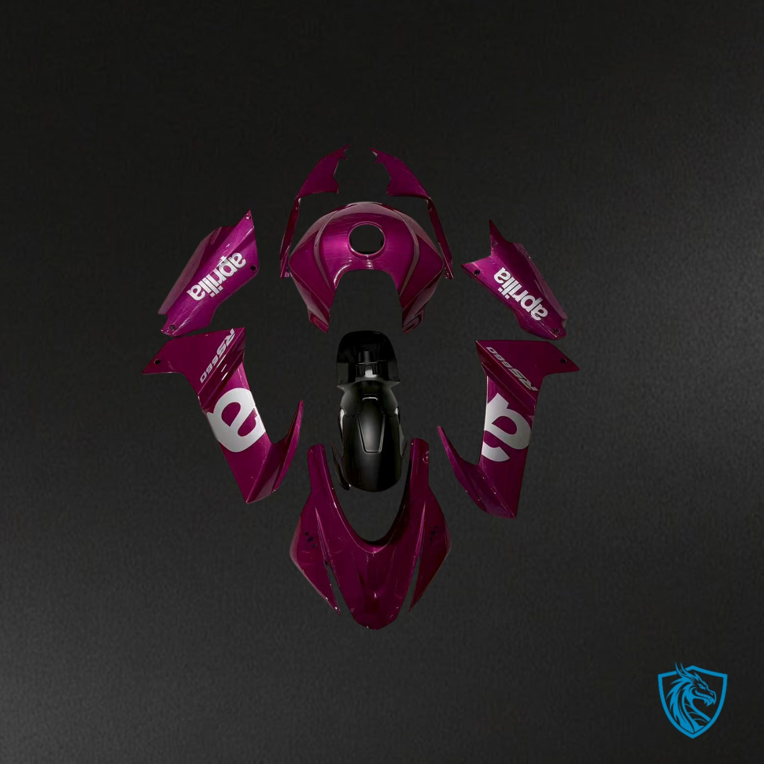 Aprilia RS660 (2020-2024) Pink & Black with White Logo Fairings Kit - Aftermarket ABS Bodywork