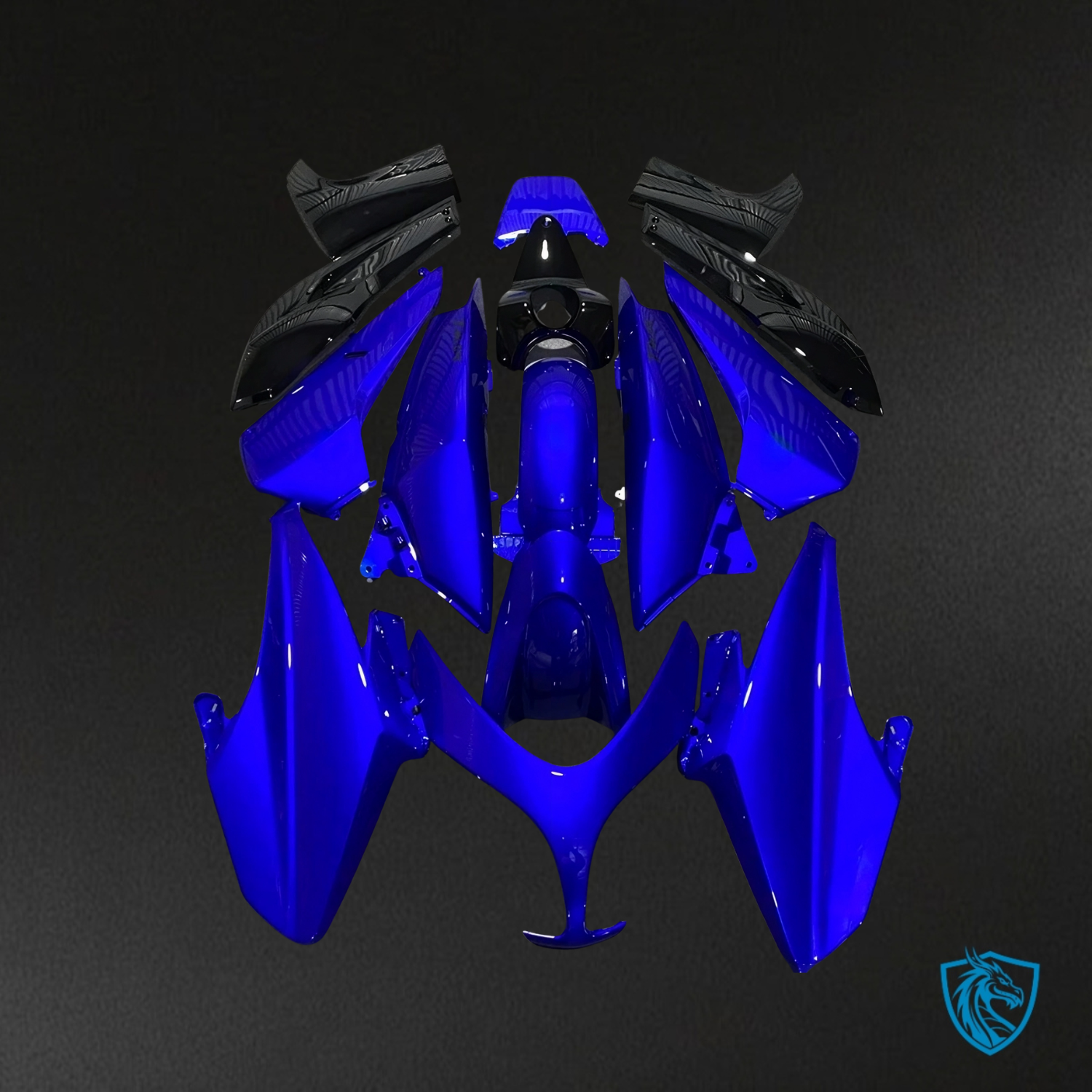 Yamaha Tmax500 (2008-2011) Blue and Black Injection Molded Fairing Kit - Aftermarket ABS Bodywork