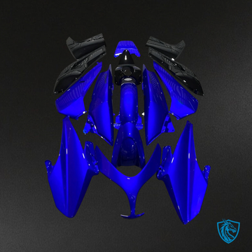 Yamaha Tmax500 (2008-2011) Blue and Black Injection Molded Fairing Kit - Aftermarket ABS Bodywork