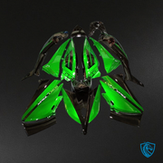 Green & Glossy Black