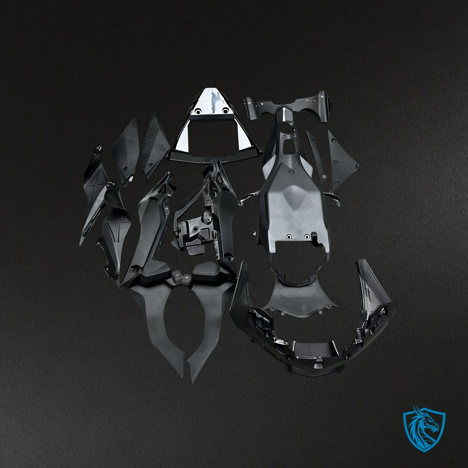 Yamaha R1 (2015-2019) Gloss Nardo Gray Carbon Fiber Style - ABS Bodywork Fairings Kit