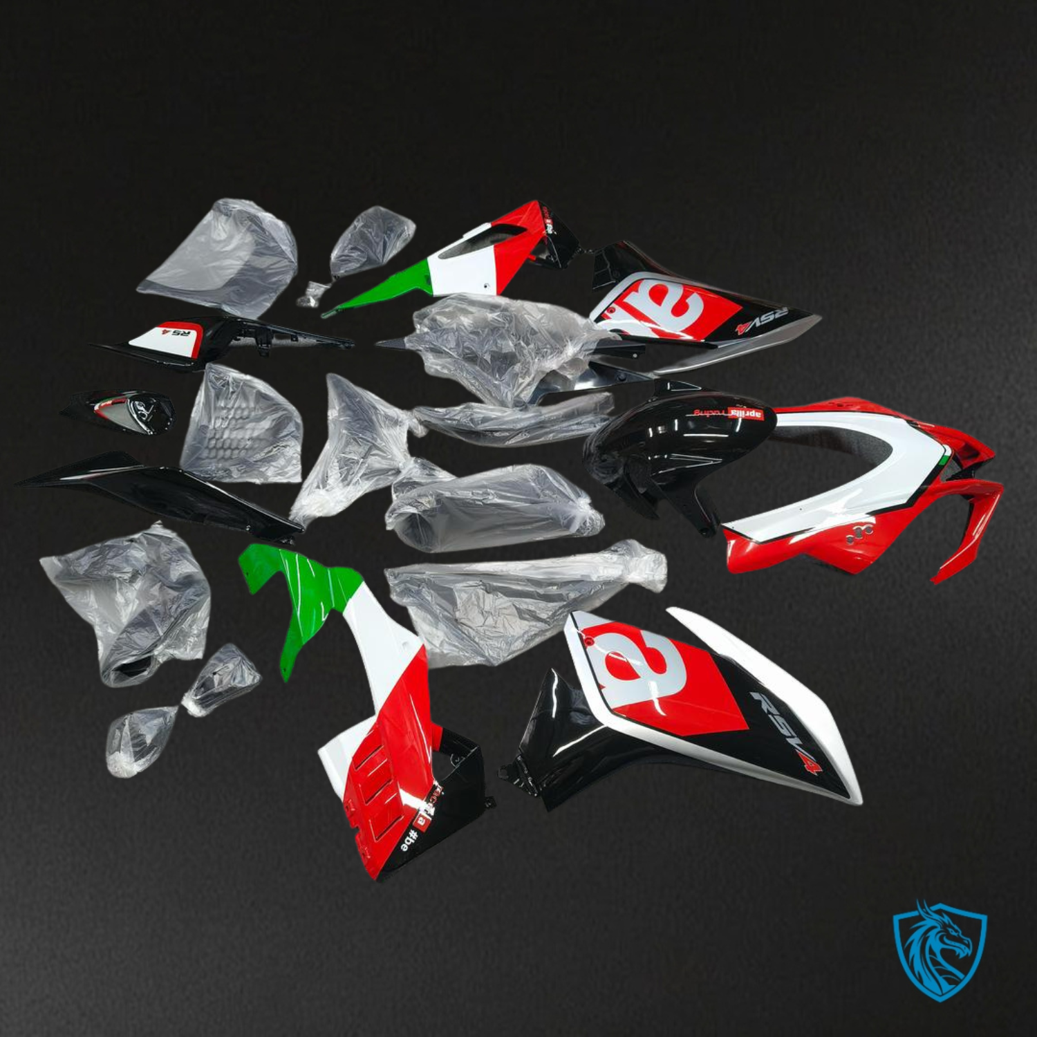 Aprilia RS4 125 (2012–2015) Red, Black and Silver Replacement Motorcycle Fairings Kit – ABS Bodywork