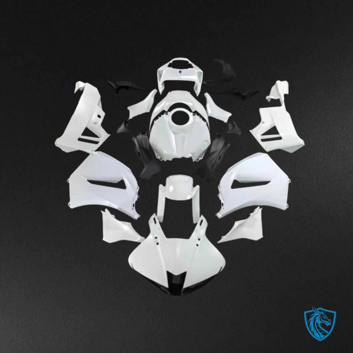 Honda CBR600RR (2020-2021) White & Black - Custom ABS Fairing Kit