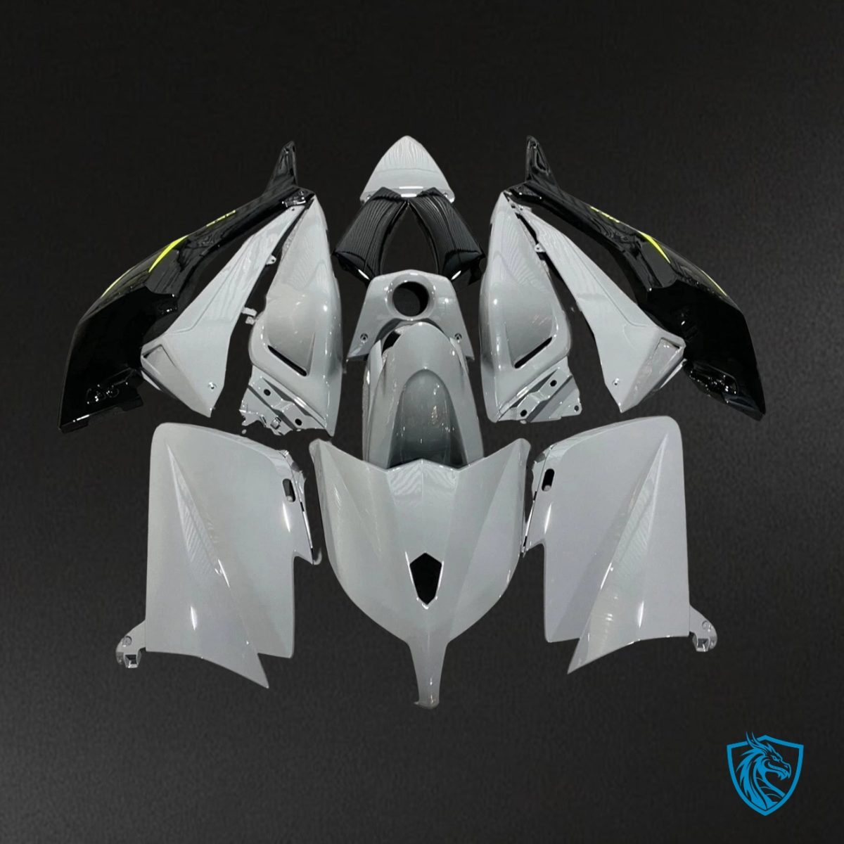 Yamaha TMAX530 (2012-2014) Cement Grey & Gloss Black - Replacement Motorcycle Fairings Kit