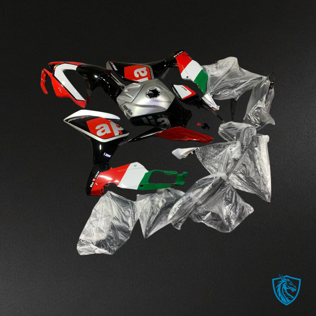 Aprilia RS4 125 (2012-2016) Red, Black, Green, Silver and White Fairings Kit - Aftermark ABS Bodywork