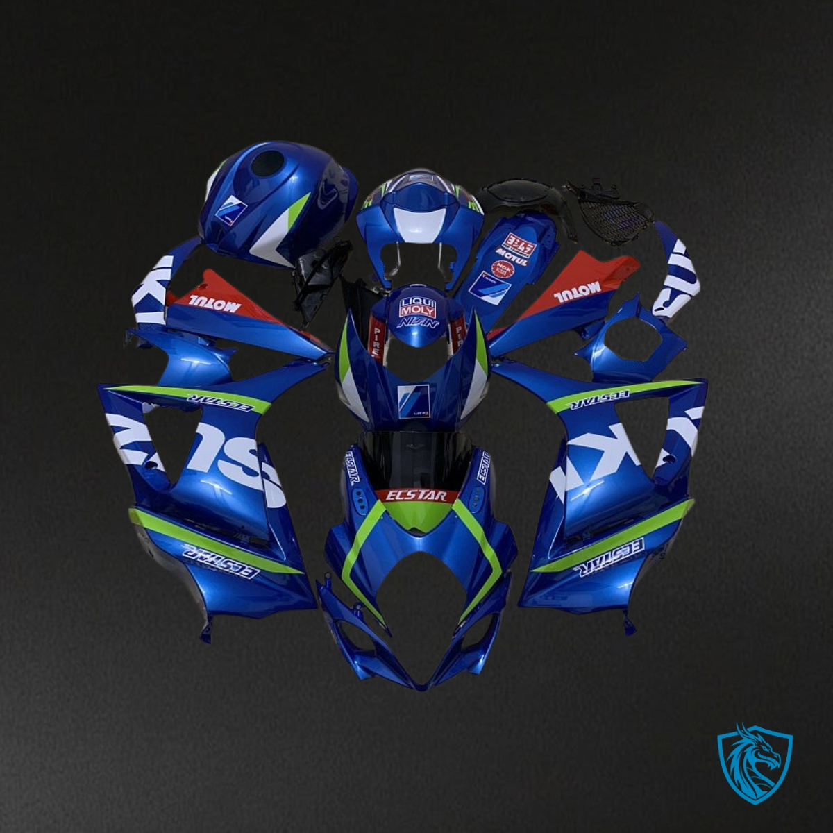 Suzuki GSXR1000 (2007-2008) Blue & White Fairing Kit | ABS Bodywork