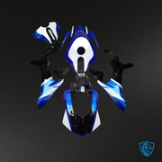 Gloss Blue & Black with White