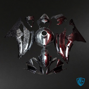 Gloss Forged & Red Carbon Fiber Style Split