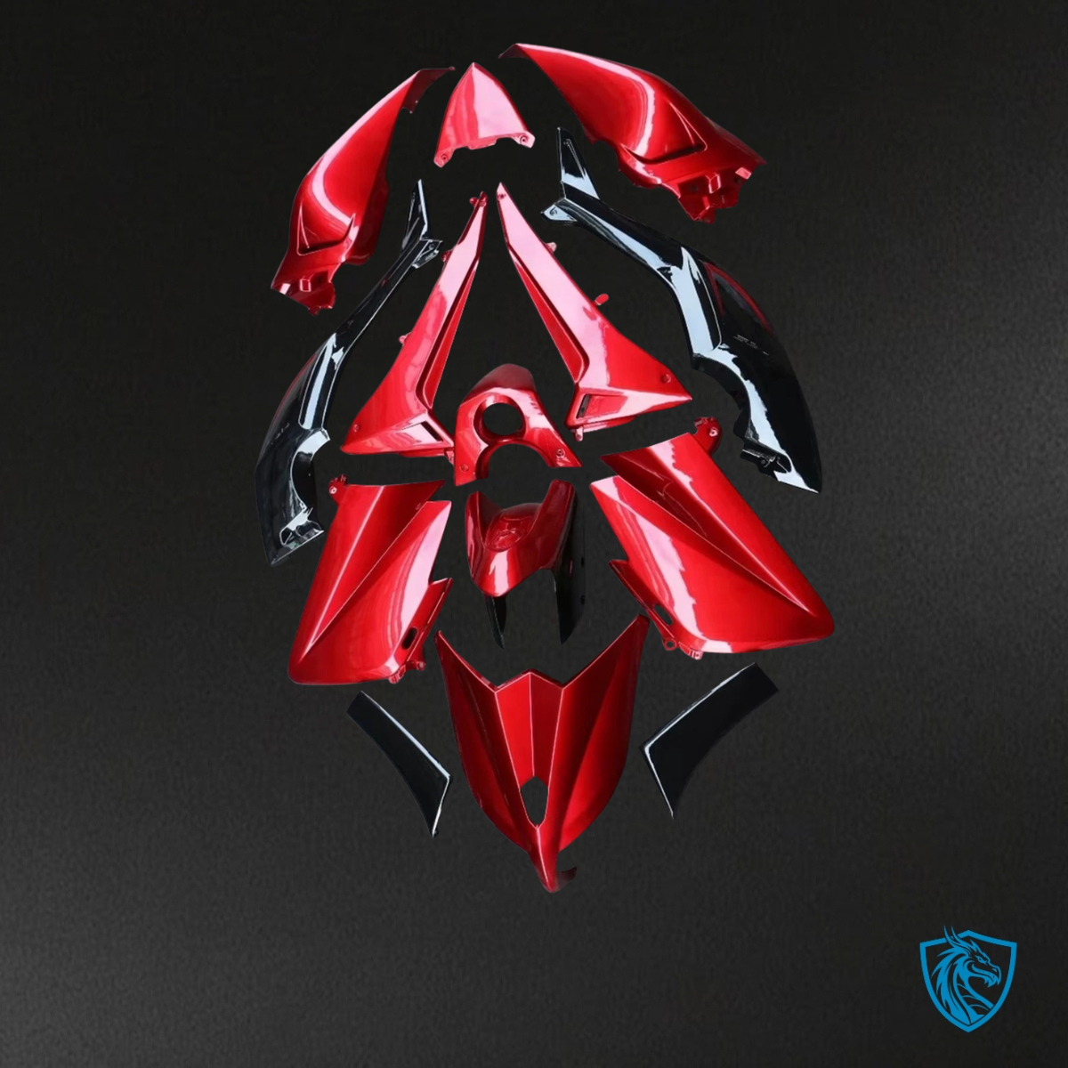 YAMAHA TMAX 530 (2012 - 2014) Red & Black - Custom ABS Fairing Kit