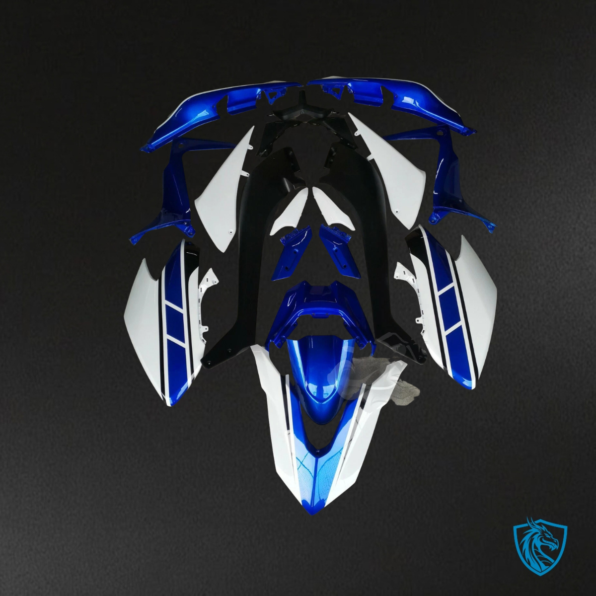 Yamaha TMAX530 (2017-2018) Blue & White Fairing Kit - Aftermarket ABS Bodywork