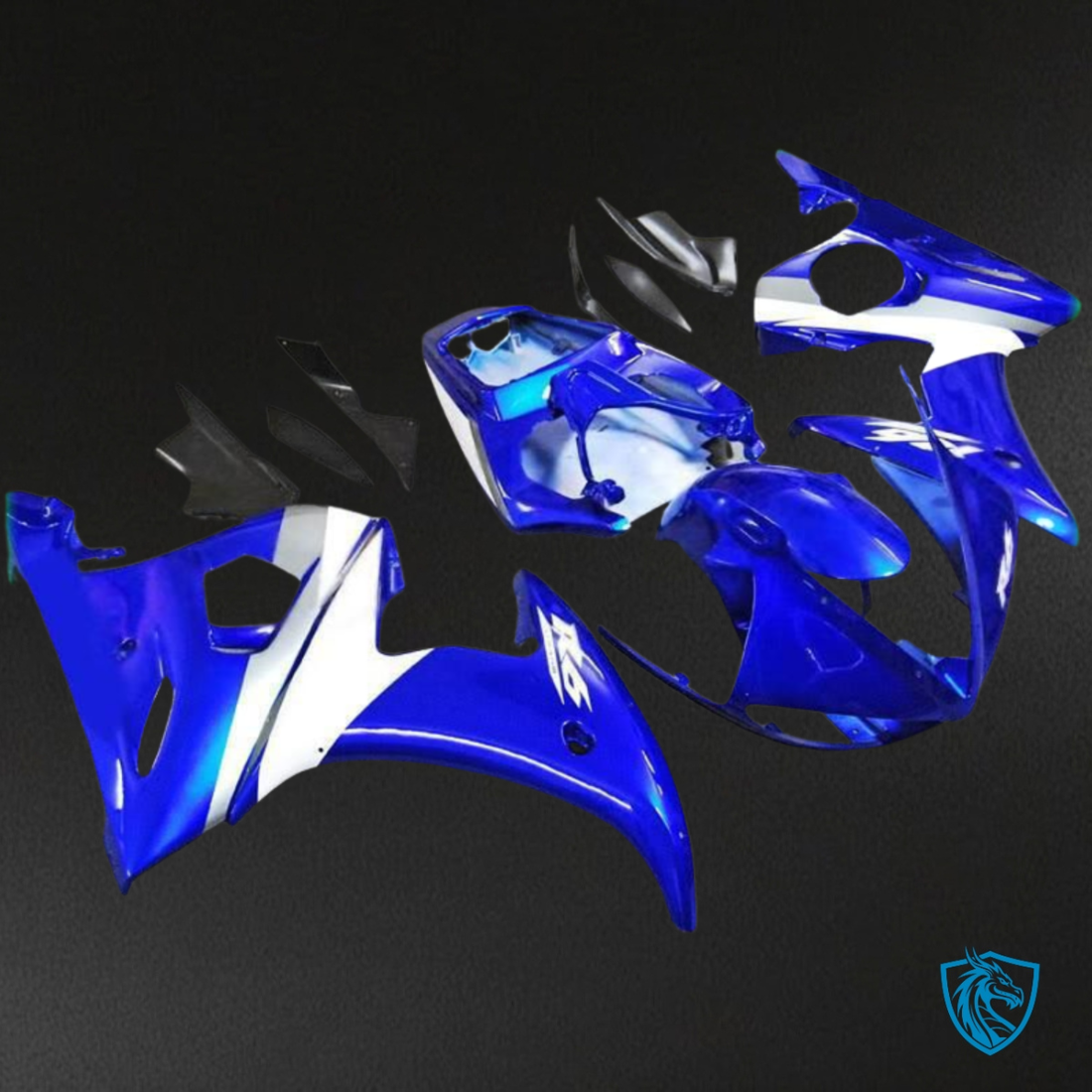 Yamaha YZF R6 (2004-2005) Gloss Blue & White Fairing Kit | ABS Bodywork
