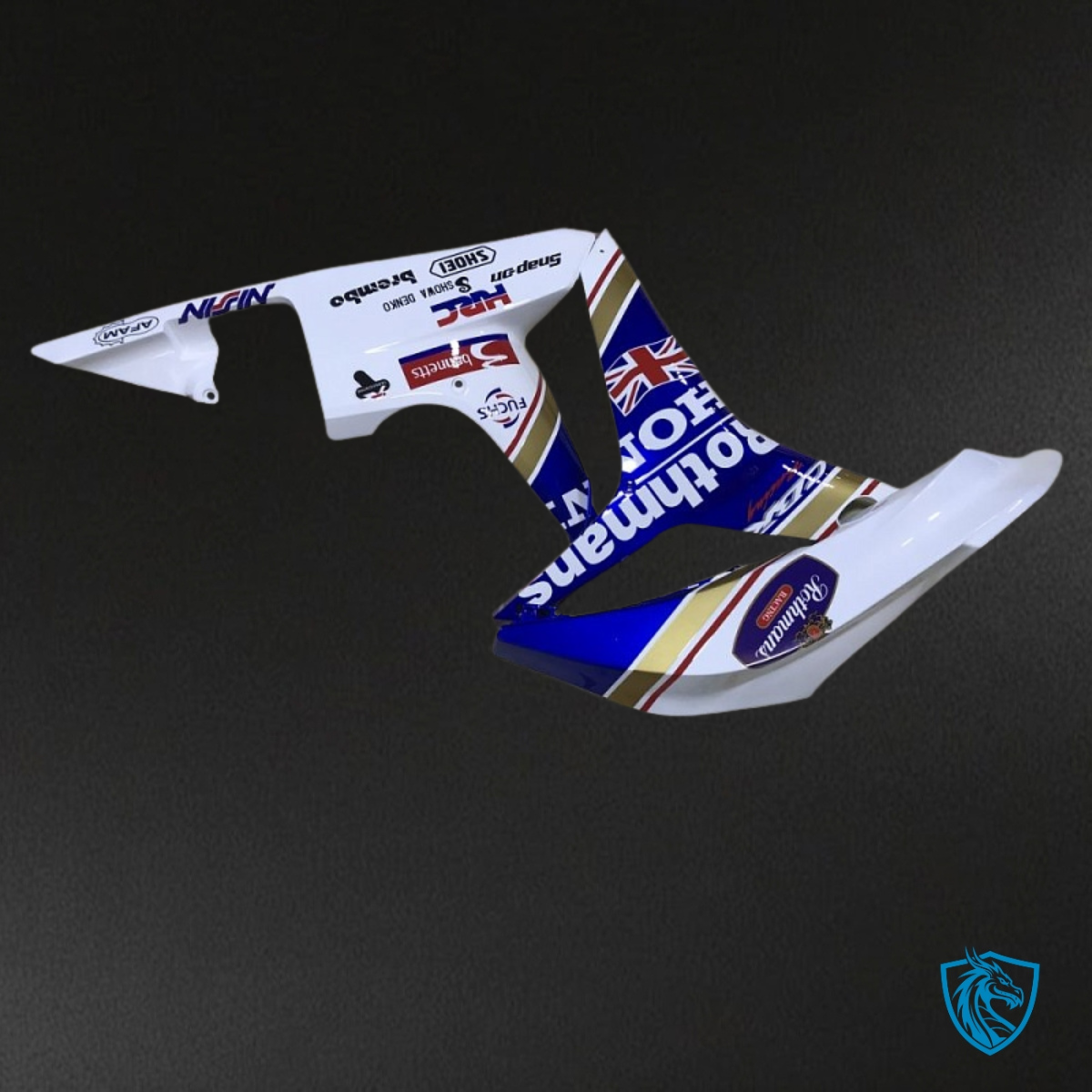 Honda CBR600RR (2007-2008) White, Yellow & Blue Fairing Kit - Aftermarket ABS Bodywork