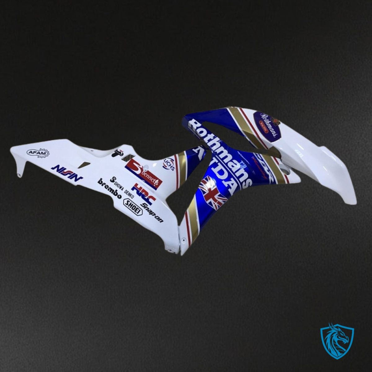 Honda CBR600RR (2007-2008) White, Yellow & Blue Fairing Kit - Aftermarket ABS Bodywork