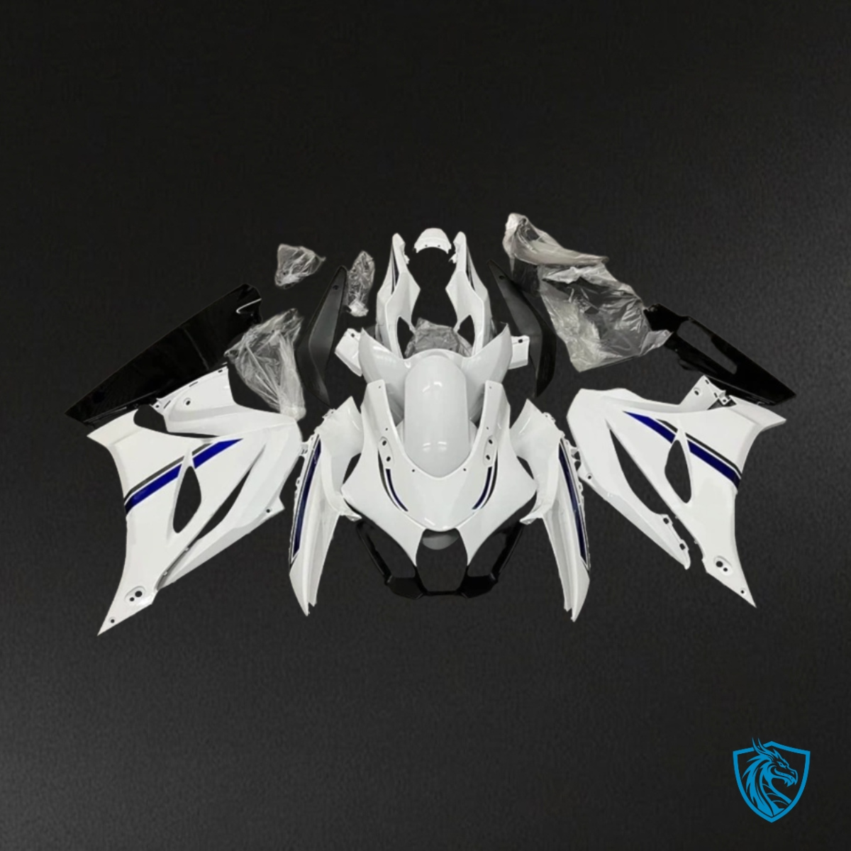 Suzuki GSXR1000 (2017-2020) White & Black - Custom ABS Fairing Kit