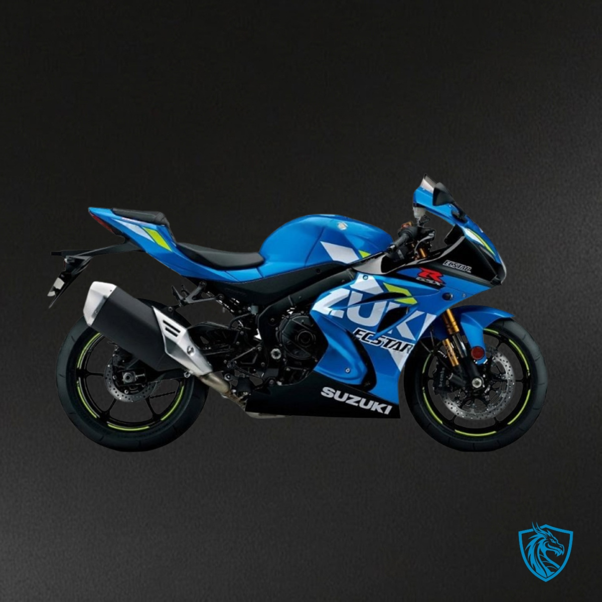 Suzuki GSXR1000 (2017-2020) Blue, White & Green - Custom ABS Fairing Kit