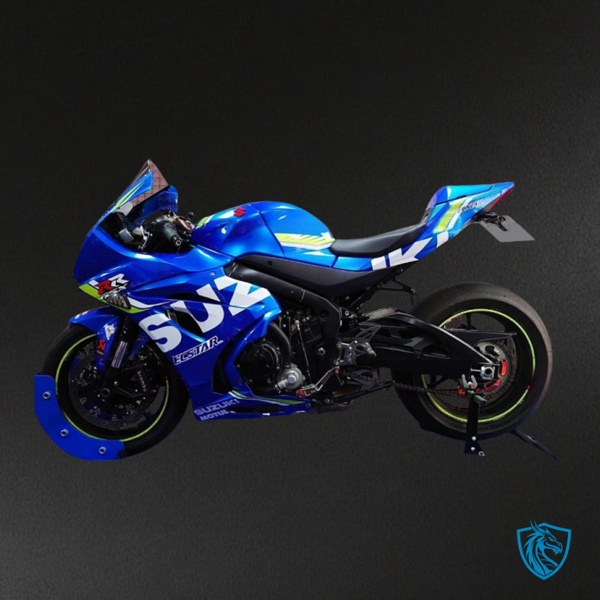 Suzuki GSXR1000 (2017-2020) Blue, White & Green - Custom ABS Fairing Kit