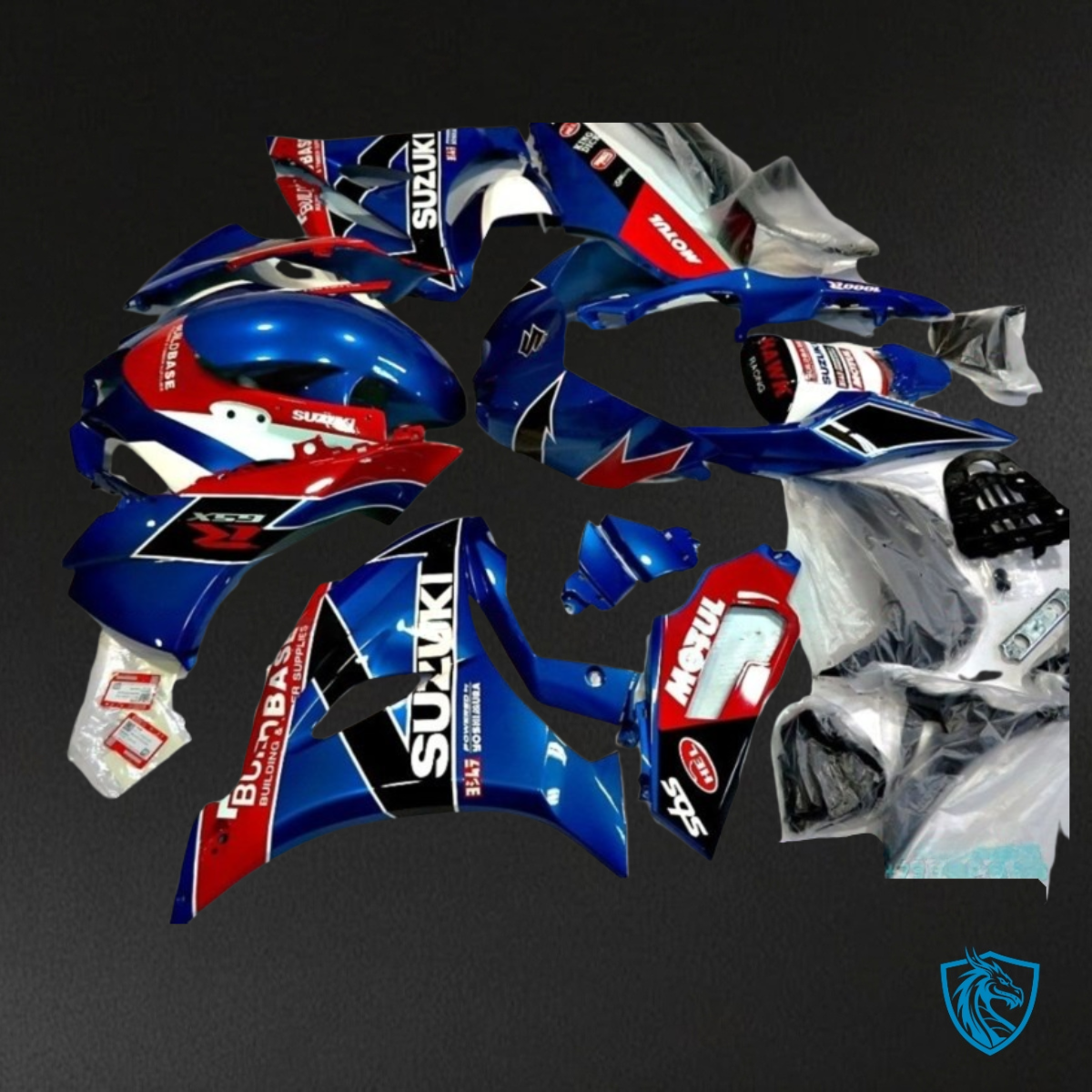 Suzuki GSXR1000 (2017-2020) Red, Blue & White Fairing Kit - Aftermarket ABS Bodywork