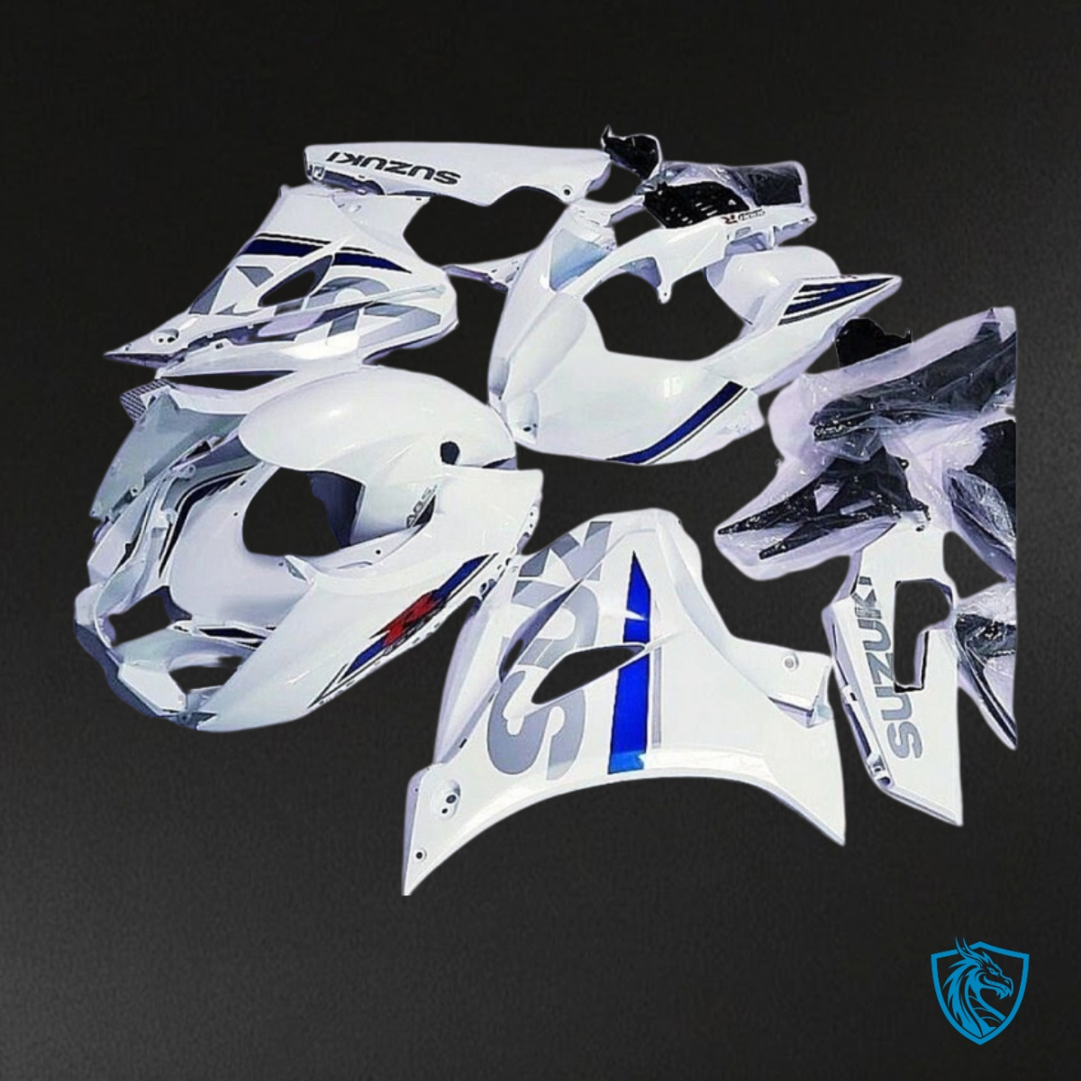 Suzuki GSXR 1000 (2017-2020) White - Custom ABS Fairing Kit